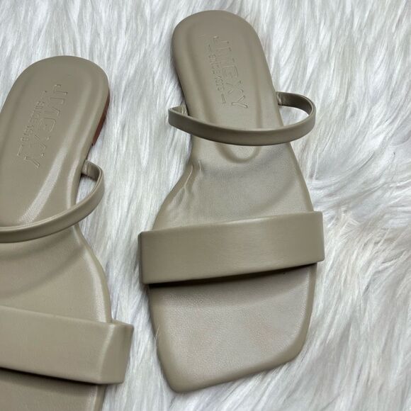 JMGXY Flat Slide On Strappy Sandals Taupe Size 5.5 - Picture 2 of 3